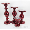 customized hand blown colored glass candle holders